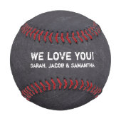 Balle De Baseball Fête des pères Papa Nous t'aimons Etch sur Chalkbo (Devant)