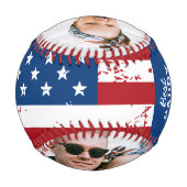 Balle De Baseball Fête des pères patriotique DADDY Drapeau américain (Dos)