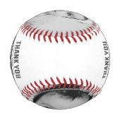 Balle De Baseball Fête des pères Personnalisée Noir Et Blanc (Dos)