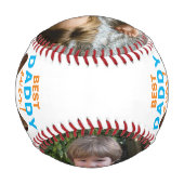 Balle De Baseball Fête des pères photo Best Daddy Ever (Dos)