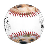 Balle De Baseball Fête des pères photo Best Dog Dad Ever 2 (Dos)