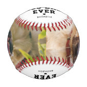 Balle De Baseball Fête des pères photo Best Dog Dad Ever 2 (Devant)