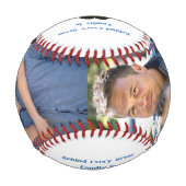 Balle De Baseball Fête des pères photo de papa Mustache (Dos)