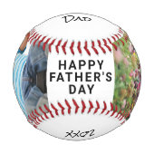 Balle De Baseball Fête des pères photo personnalisée (Devant)