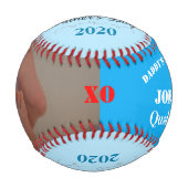 Balle De Baseball fête des pères Quadruplet Slugger Blue Baseball (Dos)