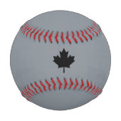 Balle De Baseball Feuille d'érable noire canadienne gris (Dos)
