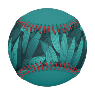 Balle De Baseball Feuilles tropicaux rayonnants