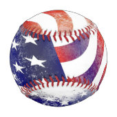 Balle De Baseball FLAG AMÉRICAIN Custom Baseball (Devant)
