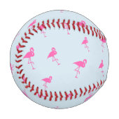 Balle De Baseball Flamant rose rose Summer Beach Imprimer Motif (Devant Gauche)