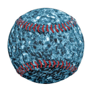 Balle De Baseball Flamme de parties scintillant bleu pâle