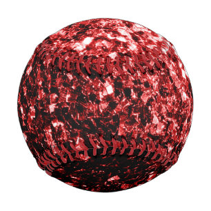 Balle De Baseball Flamme de parties scintillant rouge foncé brille