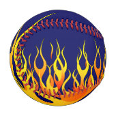 Balle De Baseball Flammes de course classique cool (Devant Gauche)