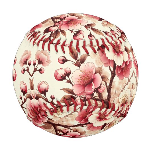 Balle De Baseball Fleur de cerise (Devant)