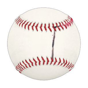 Balle De Baseball Fleur de coquelicot peinte à l'aquarelle stylisé