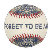 Balle De Baseball Fleur de vie - motif de timbre - sable bleu (Dos)