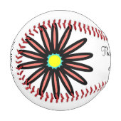 Balle De Baseball Fleur Fille Corail Turquoise (Devant Gauche)