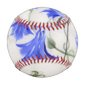 Balle De Baseball Fleurs bleues (Dos)