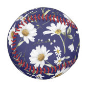 Balle De Baseball Fleurs d'aquarelle blanche (Devant Gauche)