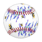 Balle De Baseball Fleurs de baseball et abeilles du printemps volent (Dos)