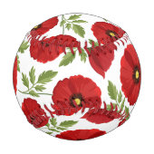 Balle De Baseball Fleurs d'été joyeuses floraison de pavot (Dos)
