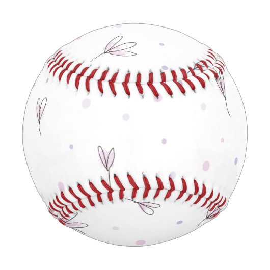 Balle De Baseball Fleurs Lilac (Devant)