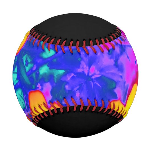 Balle De Baseball fleurs psychédéliques 4 (Dos)
