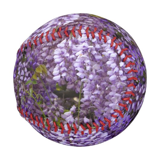 Balle De Baseball Fleurs violettes (Dos Gauche)