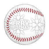 Balle De Baseball Flocon de neige Joyeux Noël (Devant Gauche)