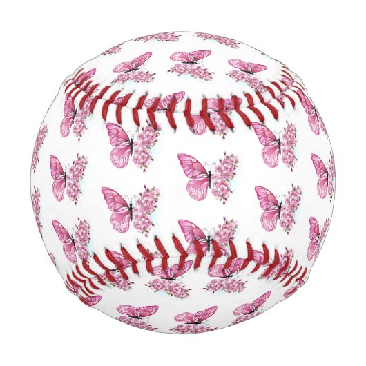 Balle De Baseball Flower Butterfly (Devant)