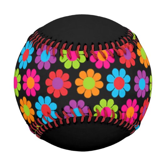 Balle De Baseball Flower Power (Devant)