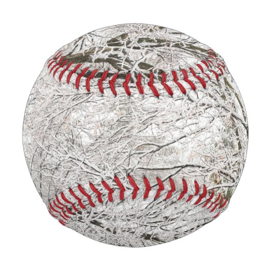 Balle De Baseball Forêt hivernale neige (Devant)