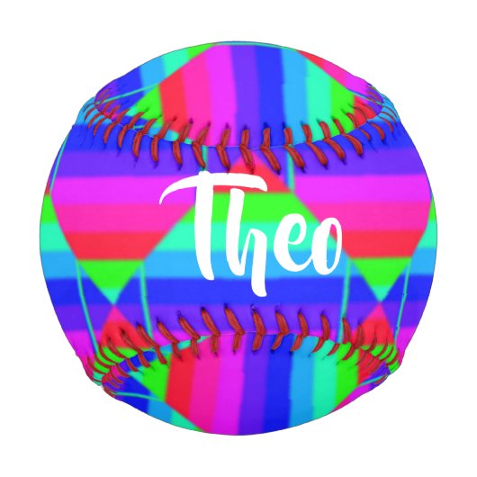 Balle De Baseball Formes arc-en-ciel bloquées (Devant)