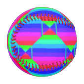 Balle De Baseball Formes arc-en-ciel bloquées (Devant Gauche)