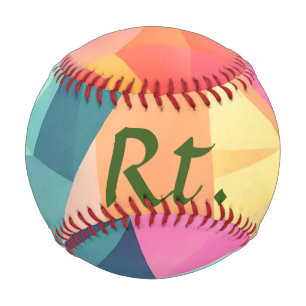Balle De Baseball Formes géométriques abstraites colorées ajoutent l