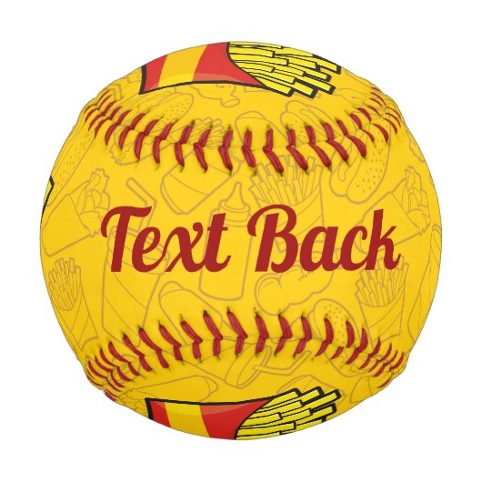 Balle De Baseball French Fries Baseball (Dos)