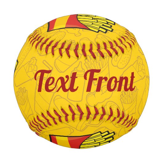 Balle De Baseball French Fries Baseball (Devant)