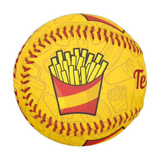 Balle De Baseball French Fries Baseball (Devant Gauche)