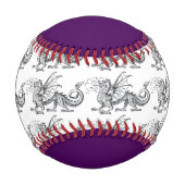 Balle De Baseball Fumée et feu de baseball sur mesure (Dos)