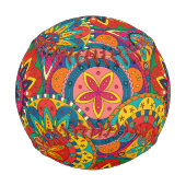 Balle De Baseball Funky Retro couleur Motif Mandala (Dos)