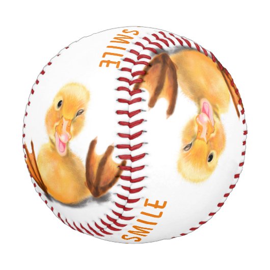 Balle De Baseball Funny Baseball Joueur Canard - Sourire - Texte Per (Angle)