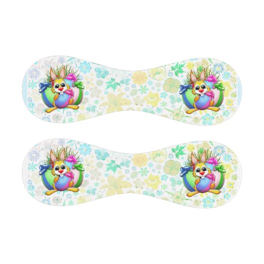 Balle De Baseball Funny Bunny biting an Easter Egg (Panneaux)