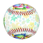 Balle De Baseball Funny Bunny biting an Easter Egg (Devant)