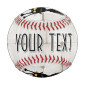 Balle De Baseball Funny Fierce Black Cat Cartoon  (Devant)