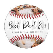 Balle De Baseball Funny Meilleur Papa Jamais Moderne 3 Photos Fête d (Devant)