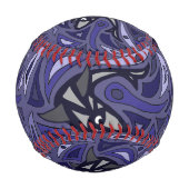 Balle De Baseball Funny Shark Baseball Abstrait (Devant)