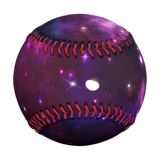 Balle De Baseball Galaxie bleu violet de minuit (Dos)