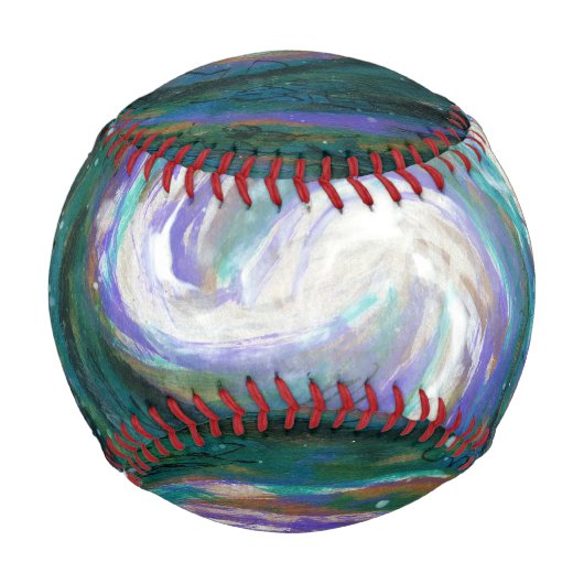 Balle De Baseball Galaxie d'émeraude et de violet (Dos)