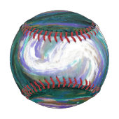 Balle De Baseball Galaxie d'émeraude et de violet (Devant)