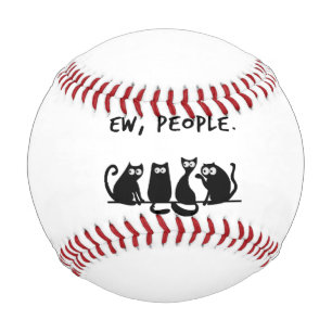 Balle De Baseball Gens dégoûtants chats noirs drôles miaou