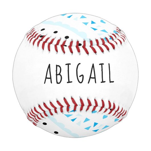 Balle De Baseball Géométrie bleue (Dos)